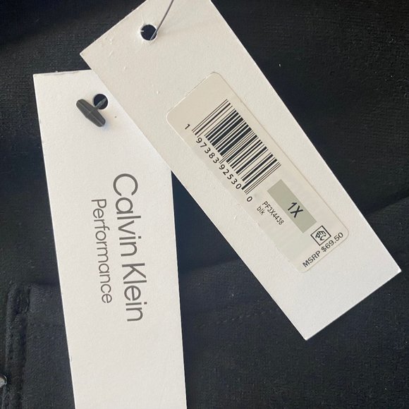 CALVIN KLEIN PERFORMANCE BLACK FULL ZIP SWEATSHIRT HOODIE JACKET SZ 1X NWT - Picture 10 of 10